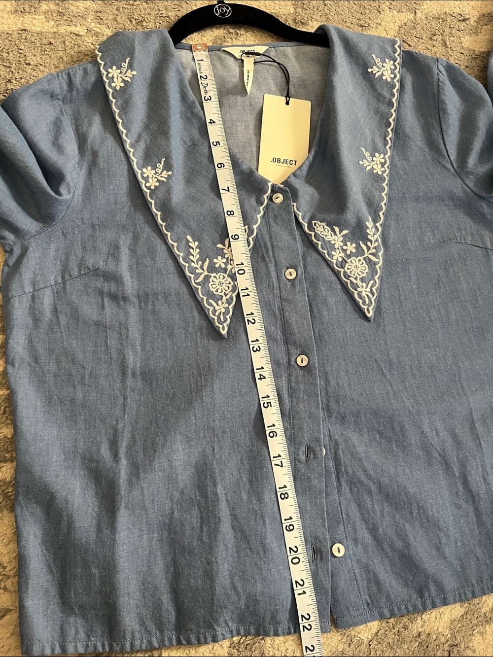 Object Light Blue Collared Top - Picture 12 of 12